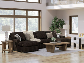 Ashley Furniture Midnight Madness Chocolate Double Chaise Sectional