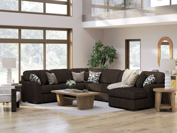 Ashley Furniture 4pc oversize Midnight Madness Chocolate sectional