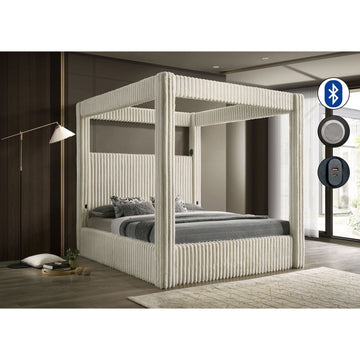 Heaven Cream Canopy Bed