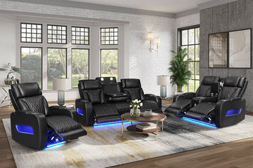 Skyline Black 3PC Power Reclining Set