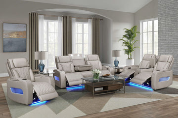 Skyline Sand 3pc Power Reclining Set