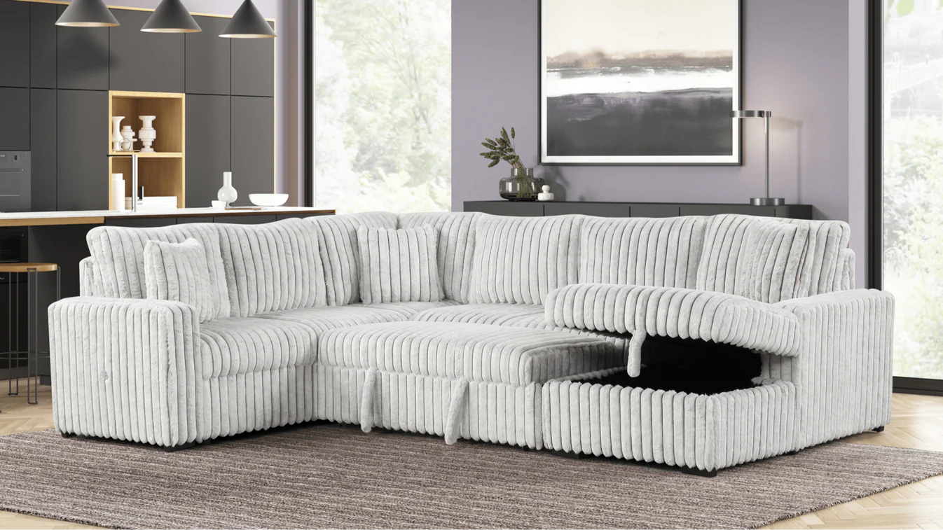Empire Forever Teddy Sectional with Pull Out Bed