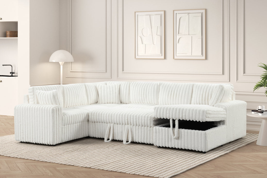 Devonshire Ivory Sleeper Sectional