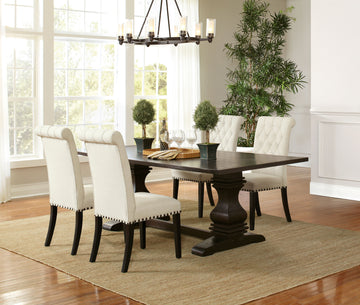 Parkins Rectangular Dining Table Set Rustic Espresso (7pc or 5pc set available)