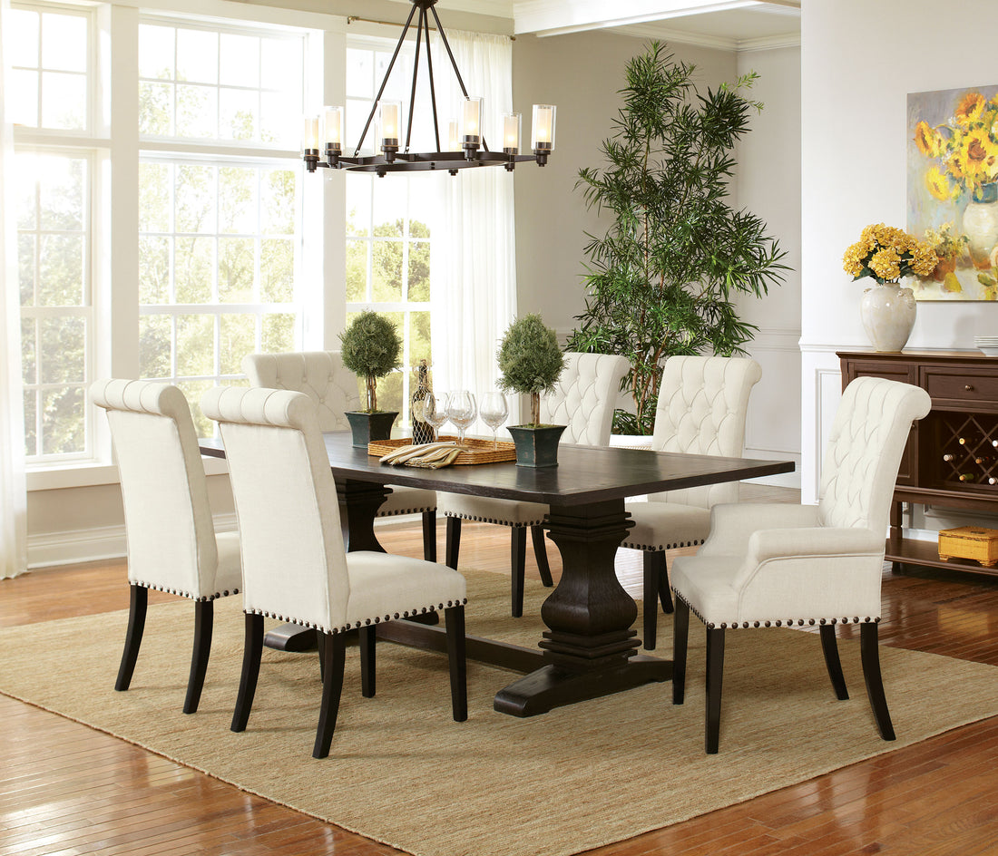Parkins Rectangular Dining Table Set Rustic Espresso (7pc or 5pc set available)