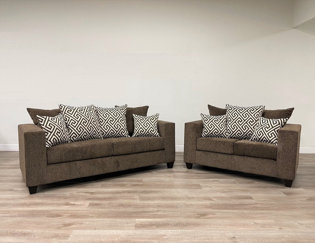 Empire 110 - Mocha Sofa & Loveseat
