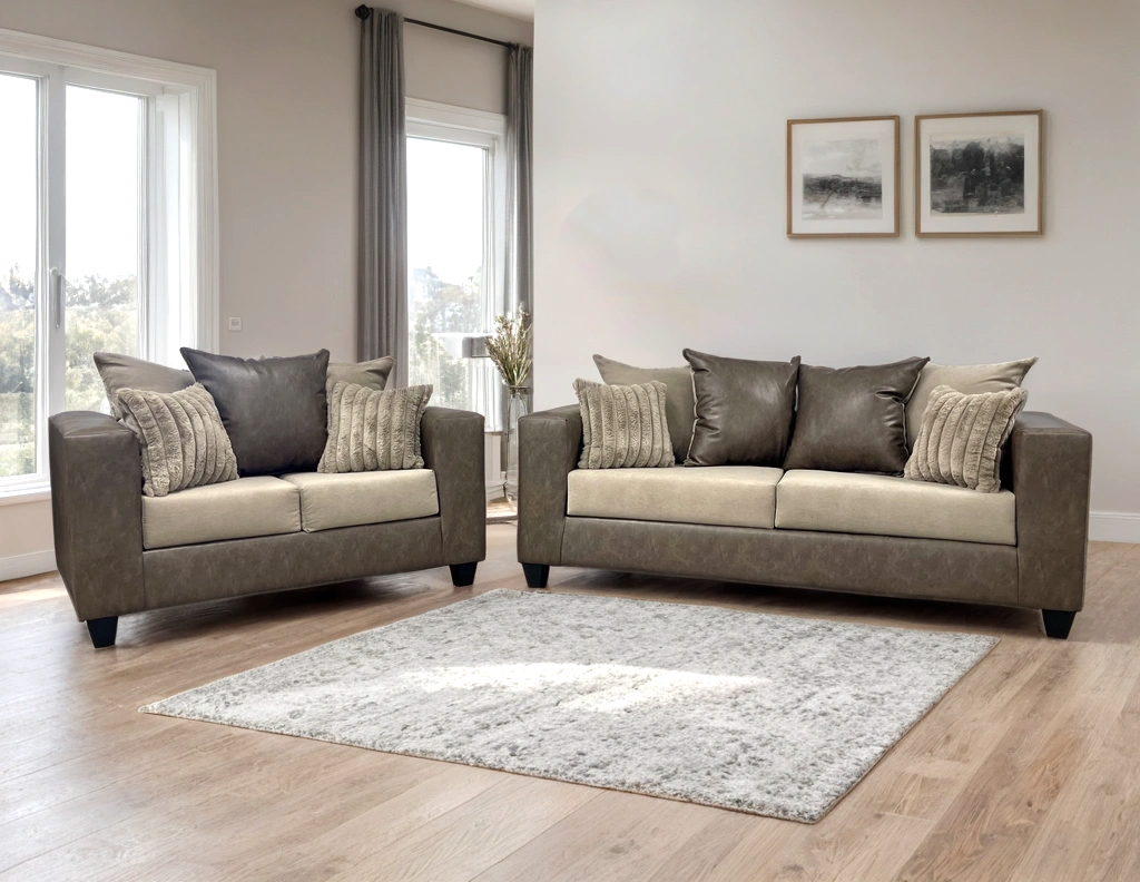 Empire 110 - Latte Sofa and Loveseat
