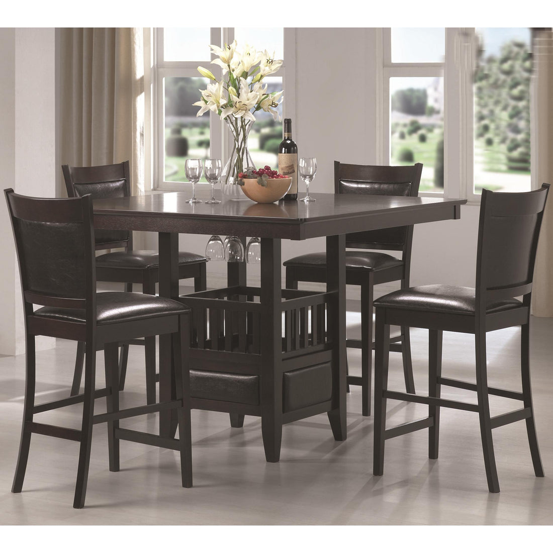  Coaster Furniture Jaden 100958 5 pc Counter Height Dining Set IMAGE 1