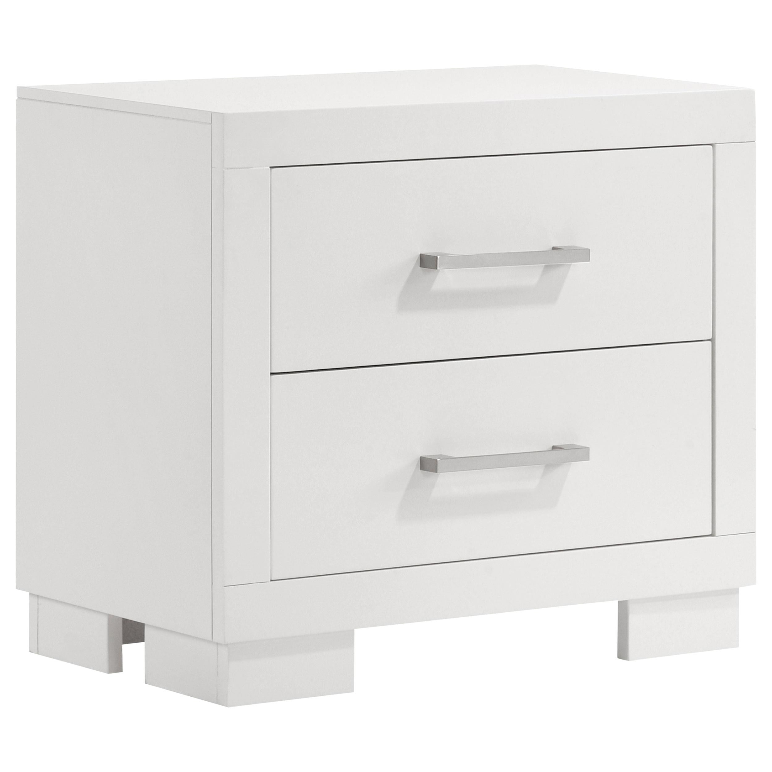  Coaster Furniture Jessica 202992 2-Drawer Nightstand - Snow White IMAGE 1