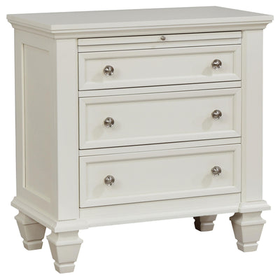  Coaster Furniture Sandy Beach 201302 3-Drawer Nightstand - Cream White IMAGE 1