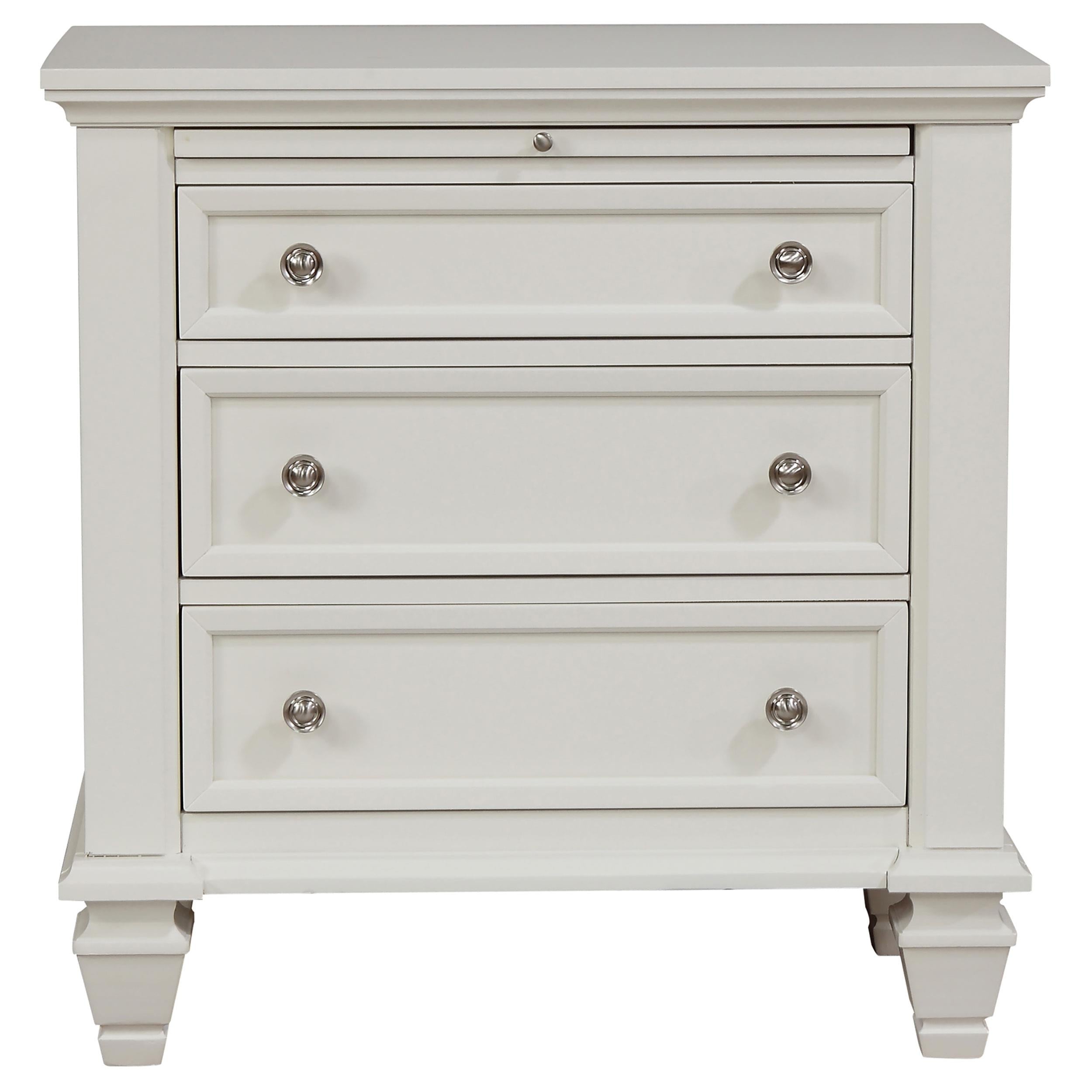  Coaster Furniture Sandy Beach 201302 3-Drawer Nightstand - Cream White IMAGE 2
