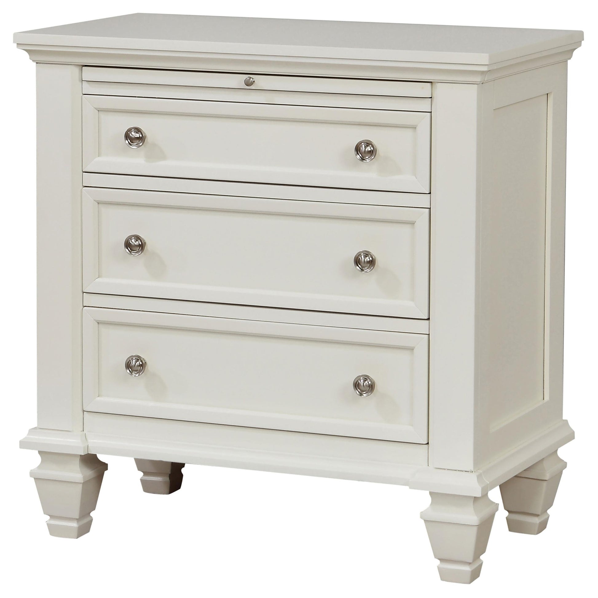  Coaster Furniture Sandy Beach 201302 3-Drawer Nightstand - Cream White IMAGE 3