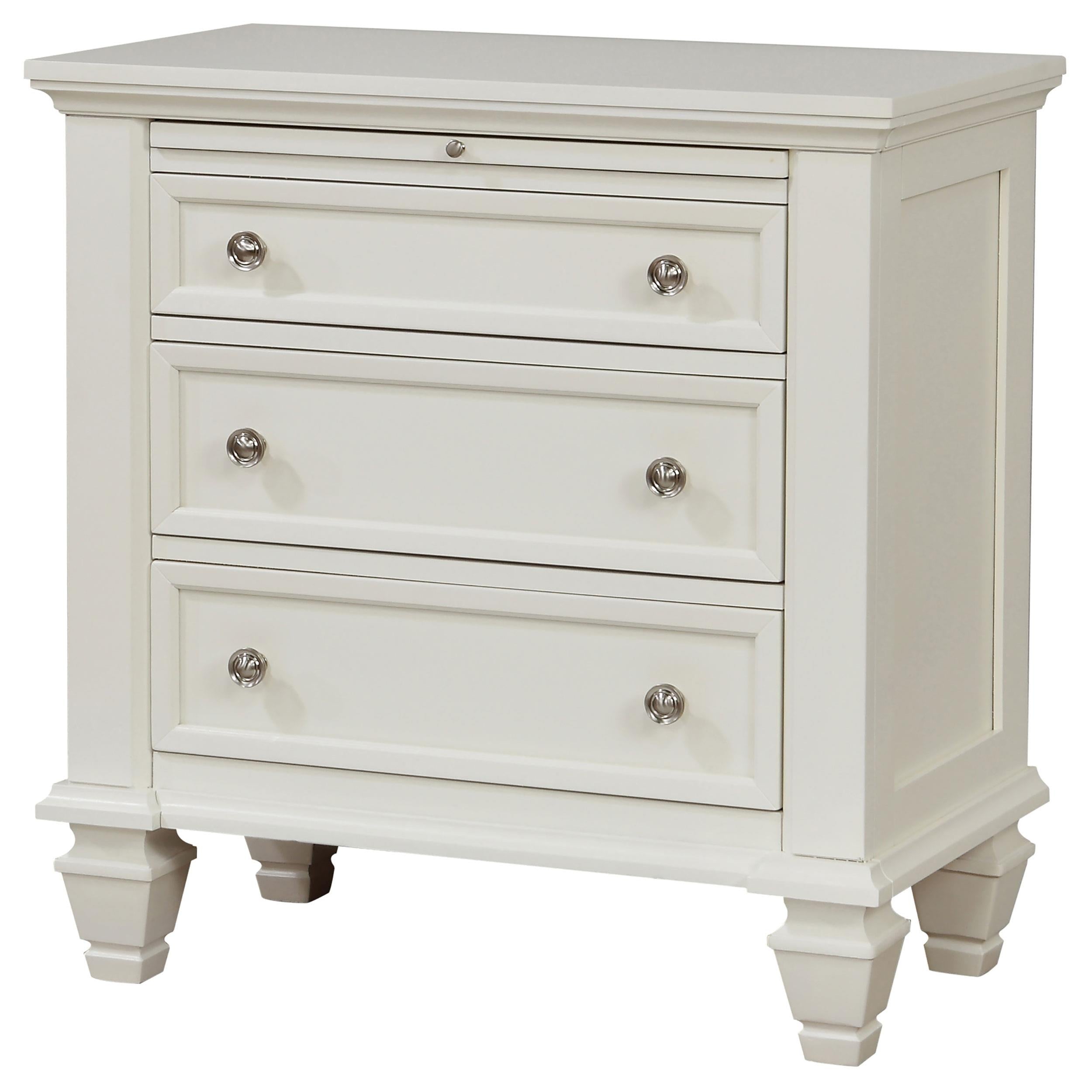  Coaster Furniture Sandy Beach 201302 3-Drawer Nightstand - Cream White IMAGE 3
