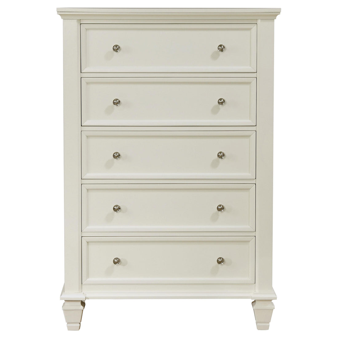  Coaster Furniture Sandy Beach 201305 5-Drawer Bedroom Chest - Cream White IMAGE 1