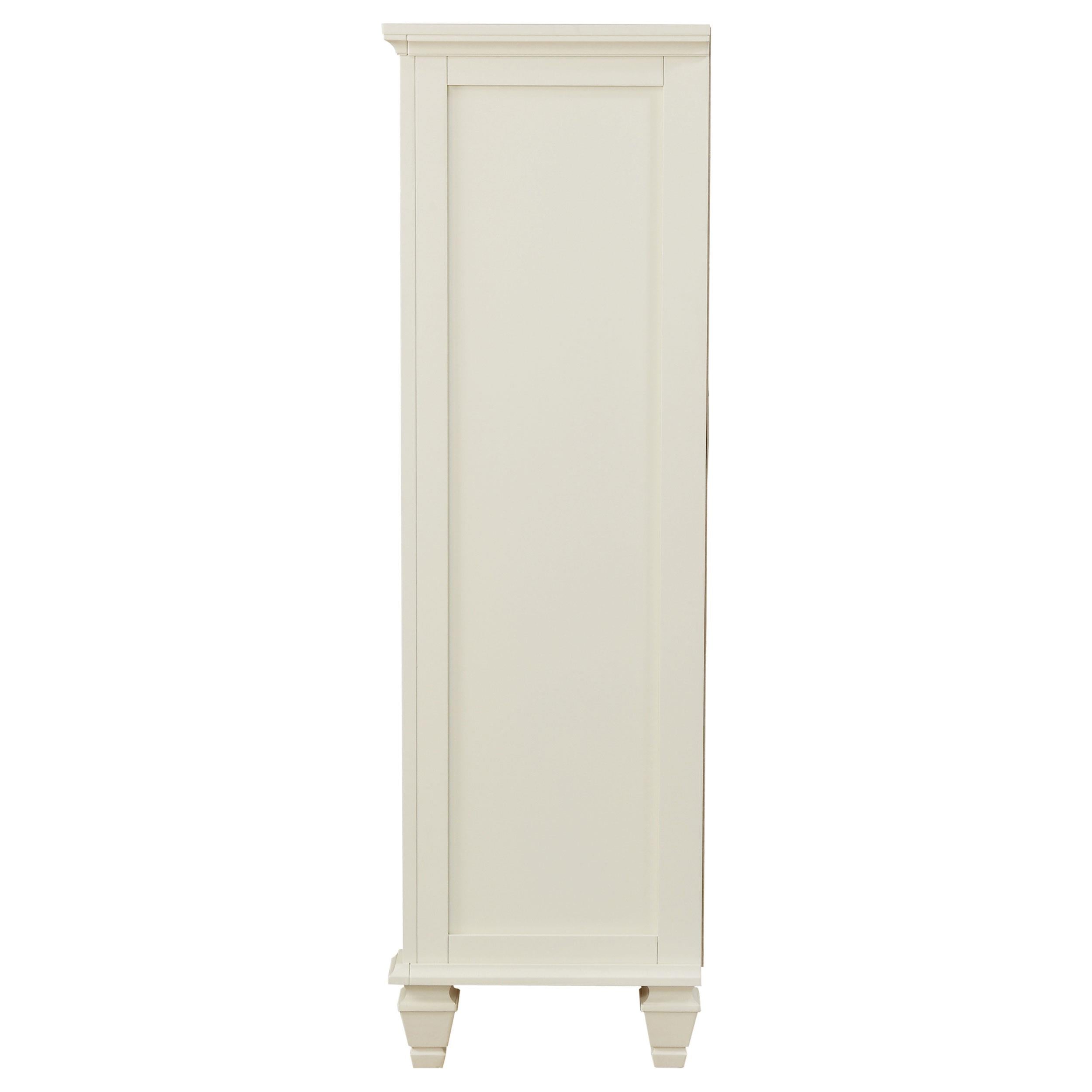  Coaster Furniture Sandy Beach 201305 5-Drawer Bedroom Chest - Cream White IMAGE 4
