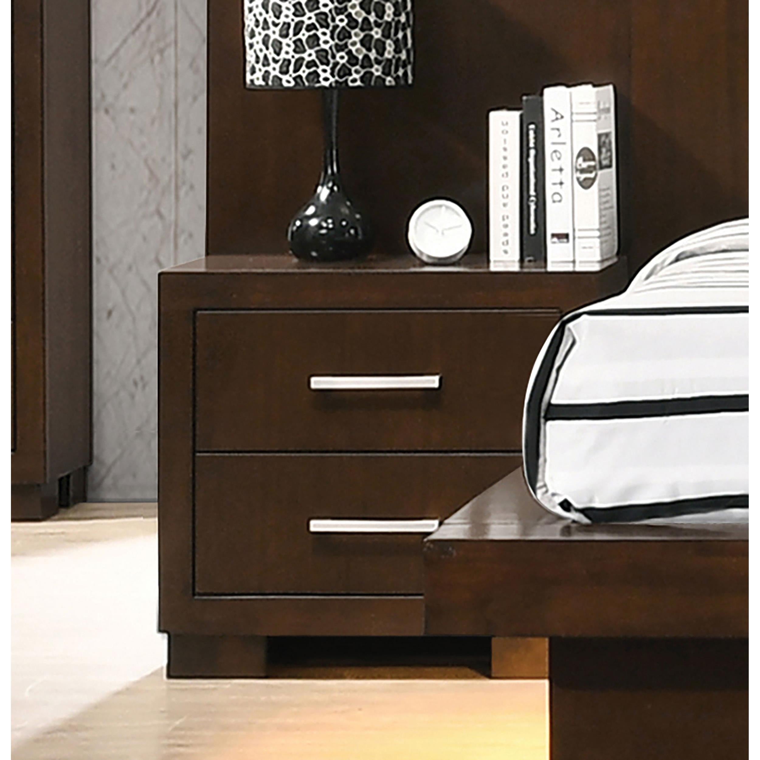 Coaster Furniture Jessica 200712 2-Drawer Nightstand - Cappuccino IMAGE 6