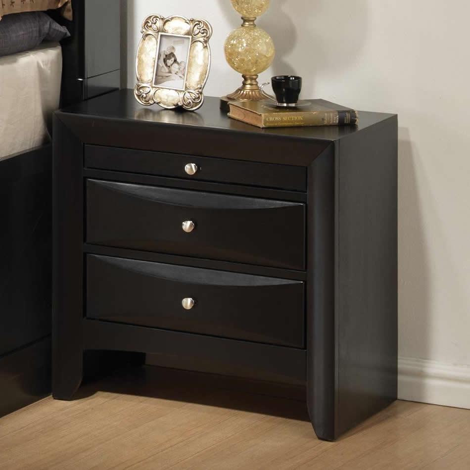  Coaster Furniture Briana 200702 2-Drawer Nightstand - Black IMAGE 1