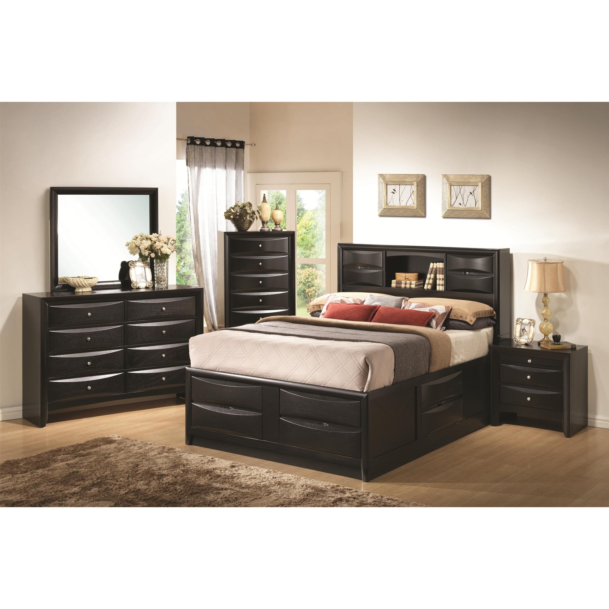  Coaster Furniture Briana 200702 2-Drawer Nightstand - Black IMAGE 3