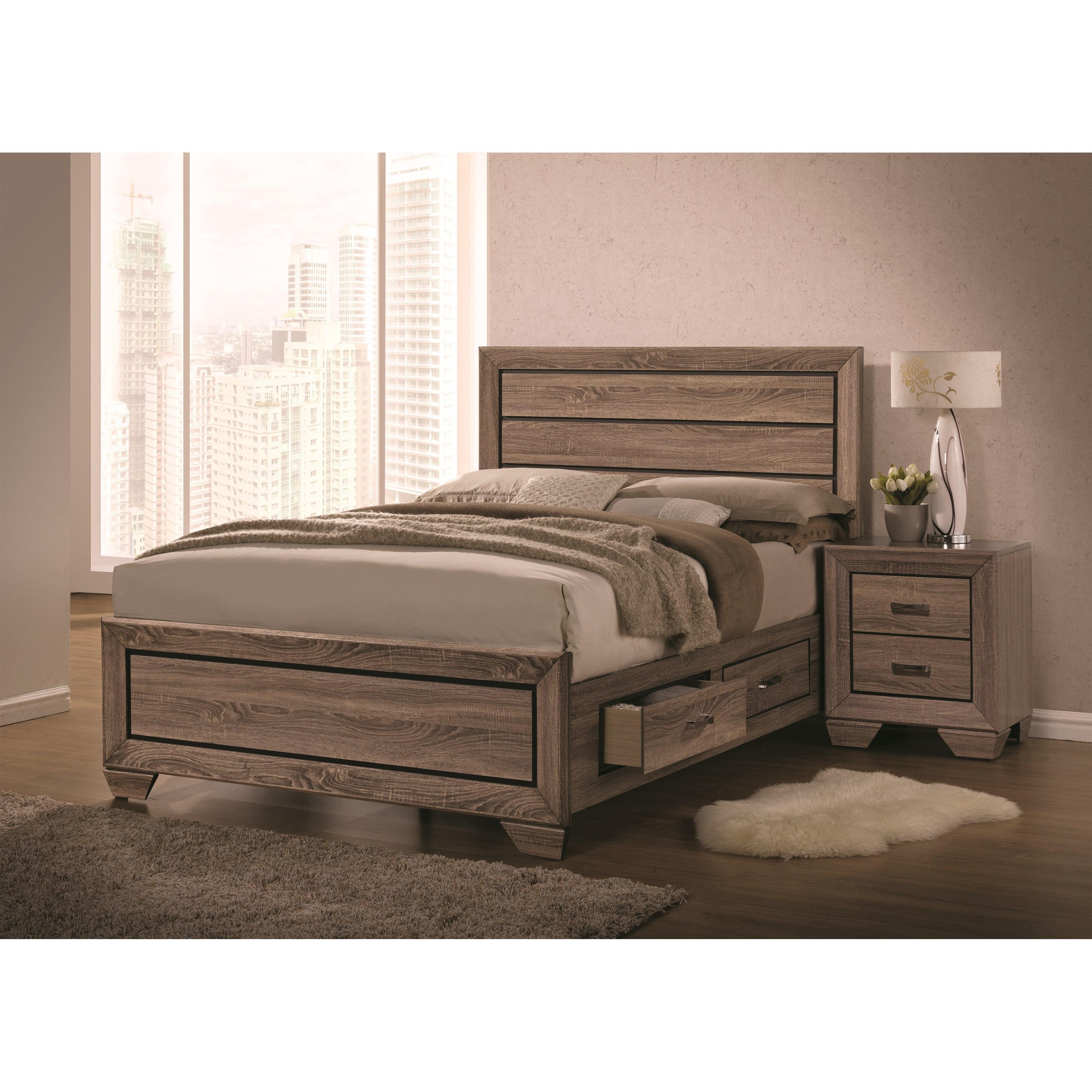  Coaster Furniture Kauffman 204190Q 7 pc Queen Panel Bedroom Set with Storage IMAGE 1
