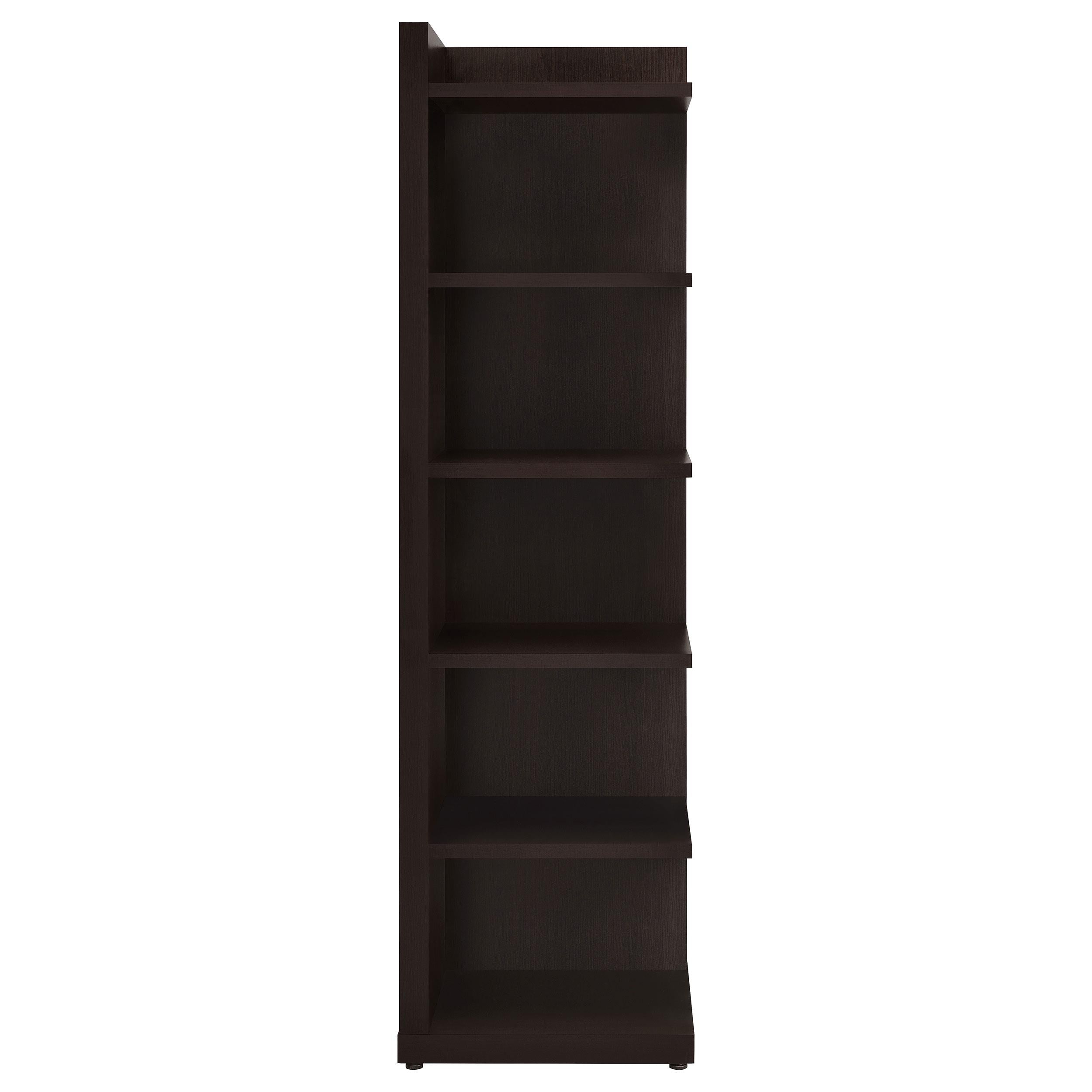  Coaster Furniture Alder 800270 71-inch 6-shelf Corner Bookcase - Cappuccino IMAGE 3