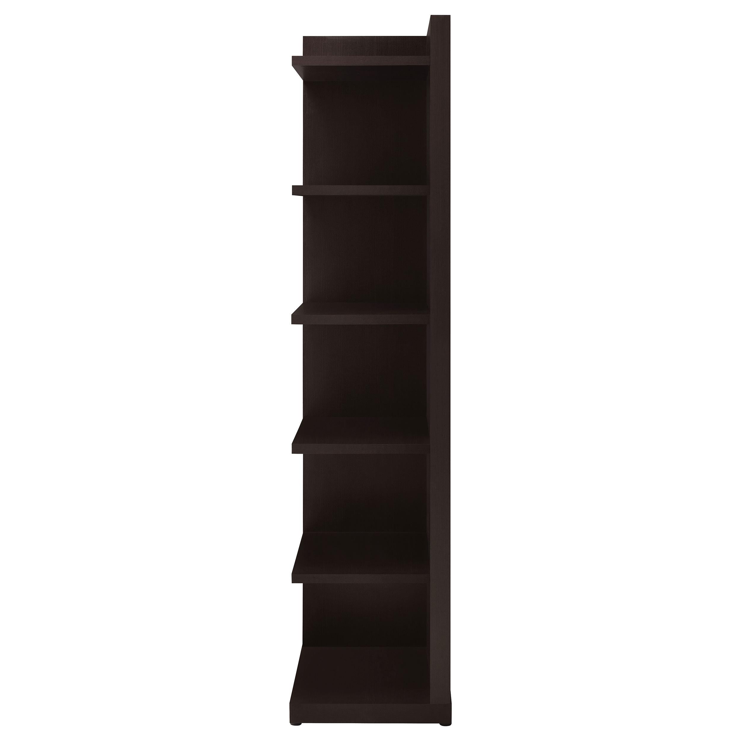  Coaster Furniture Alder 800270 71-inch 6-shelf Corner Bookcase - Cappuccino IMAGE 5