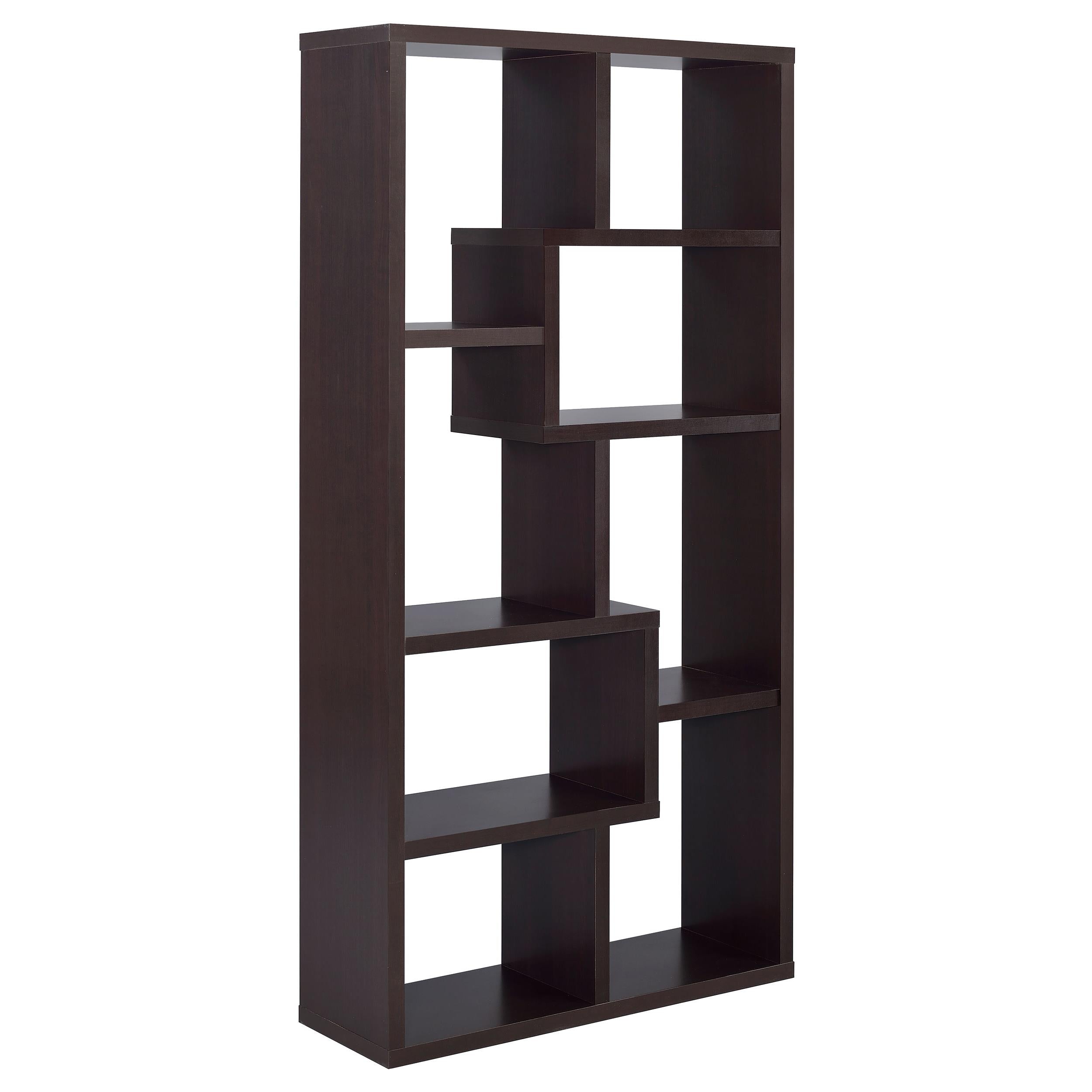  Coaster Furniture Theo 800264 71-inch 7-shelf Bookshelf - Cappuccino IMAGE 5