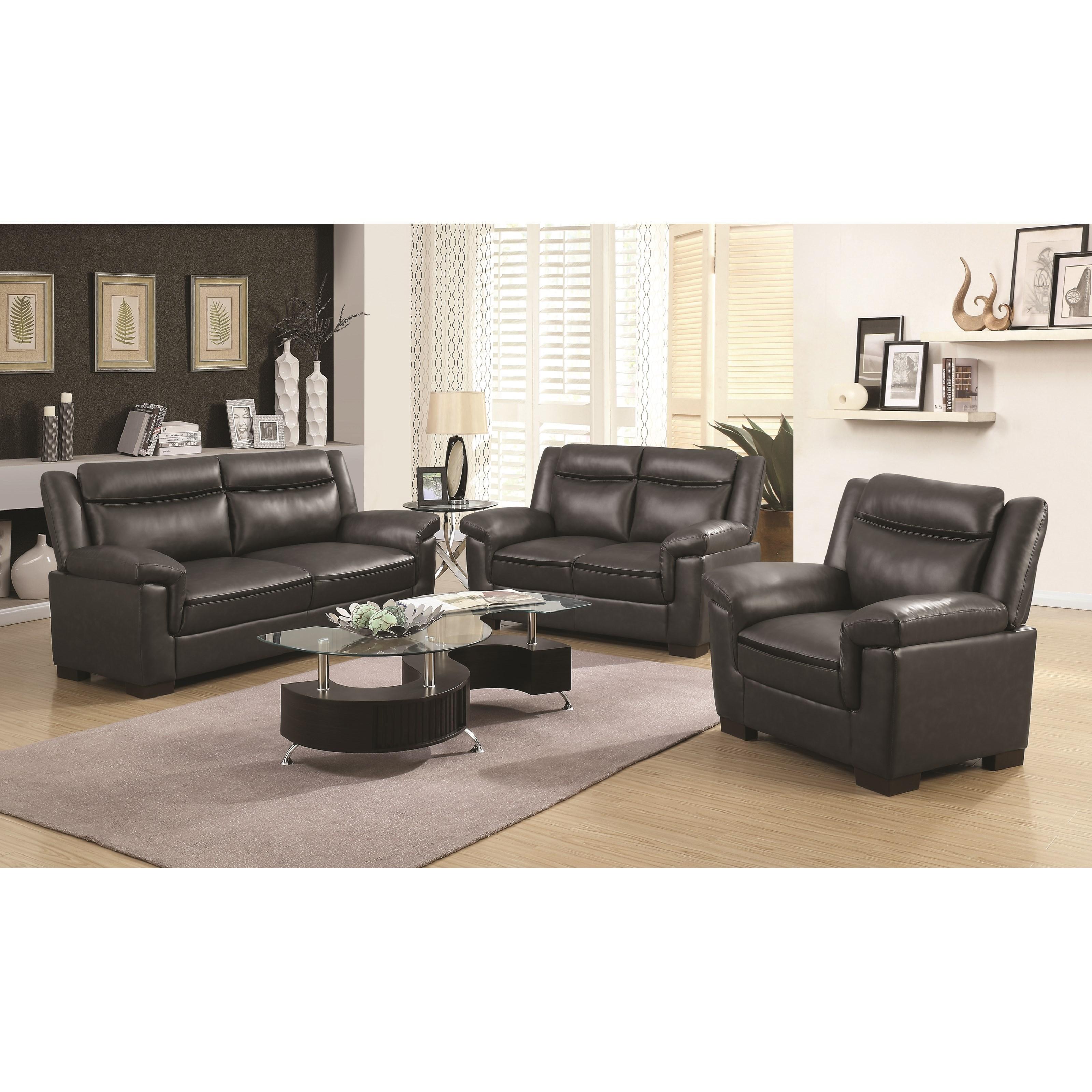  Coaster Furniture Arabella 506591 3 pc Living Room Set IMAGE 1