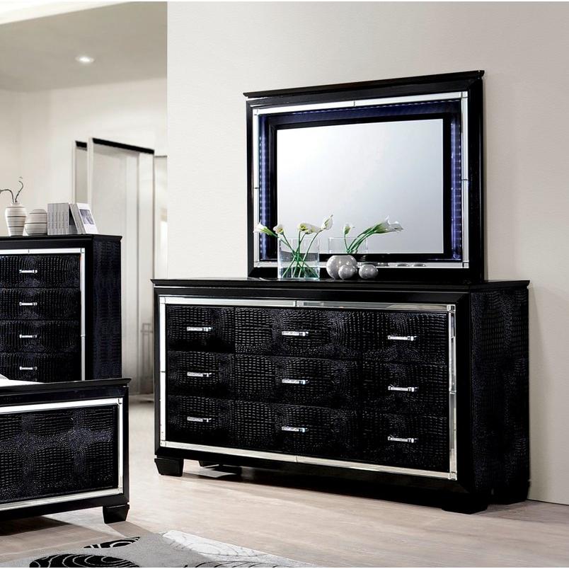  Furniture of America Bellanova CM7979BK 6 pc King Upholstered Panel Bedroom Set IMAGE 4