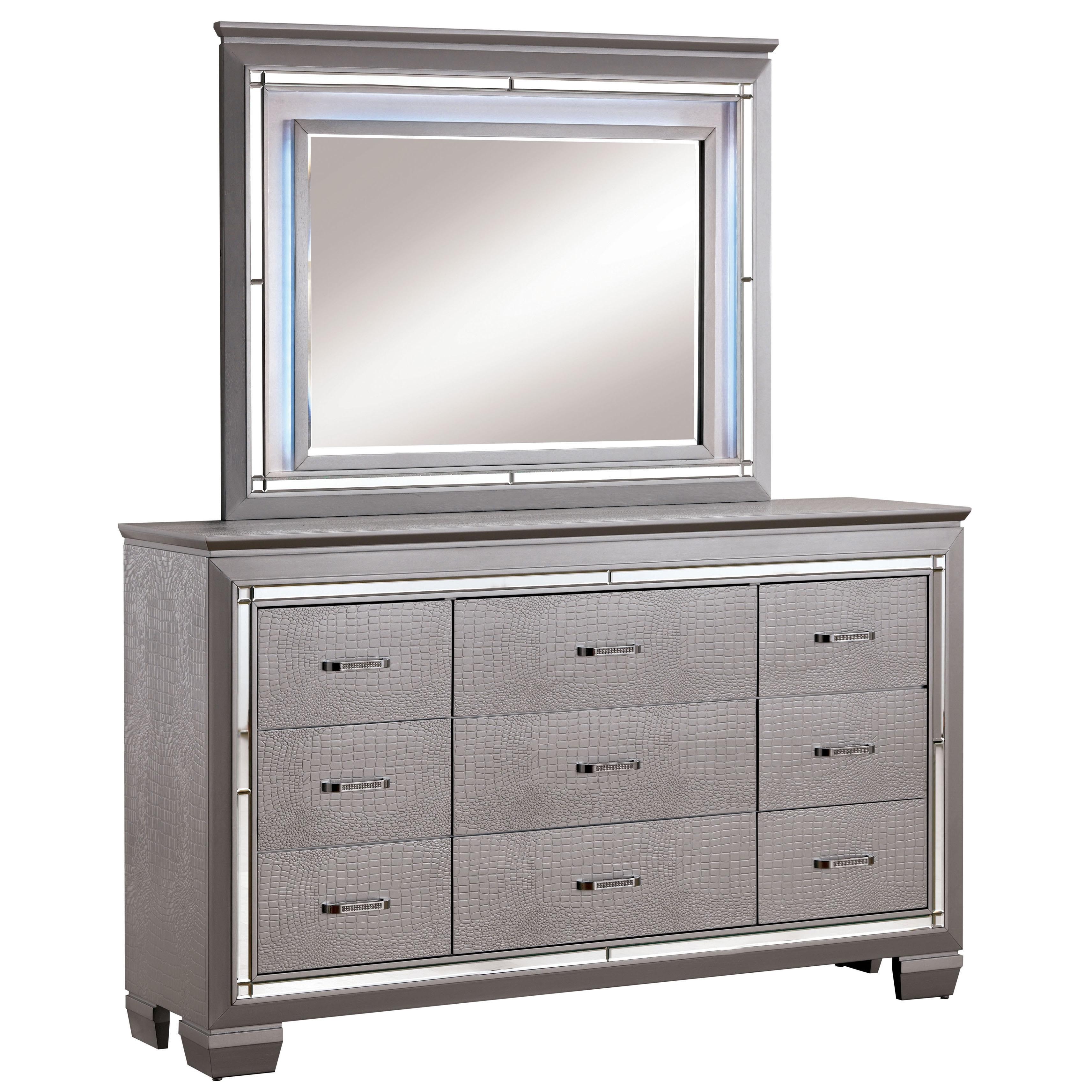  Furniture of America Bellanova CM7979SV 6 pc King Upholstered Panel Bedroom Set IMAGE 7