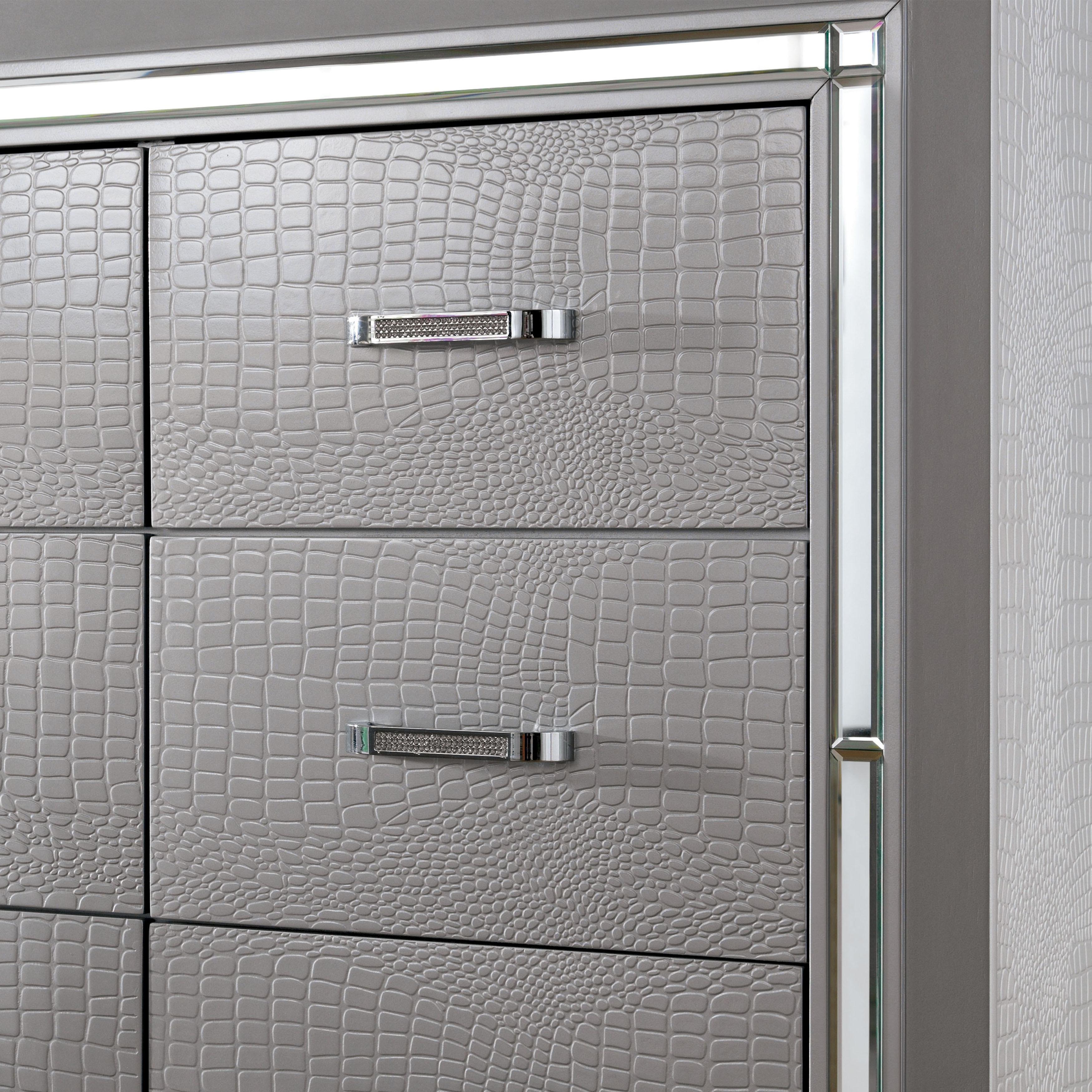  Furniture of America Bellanova CM7979SV 6 pc California King Upholstered Panel Bedroom Set IMAGE 6