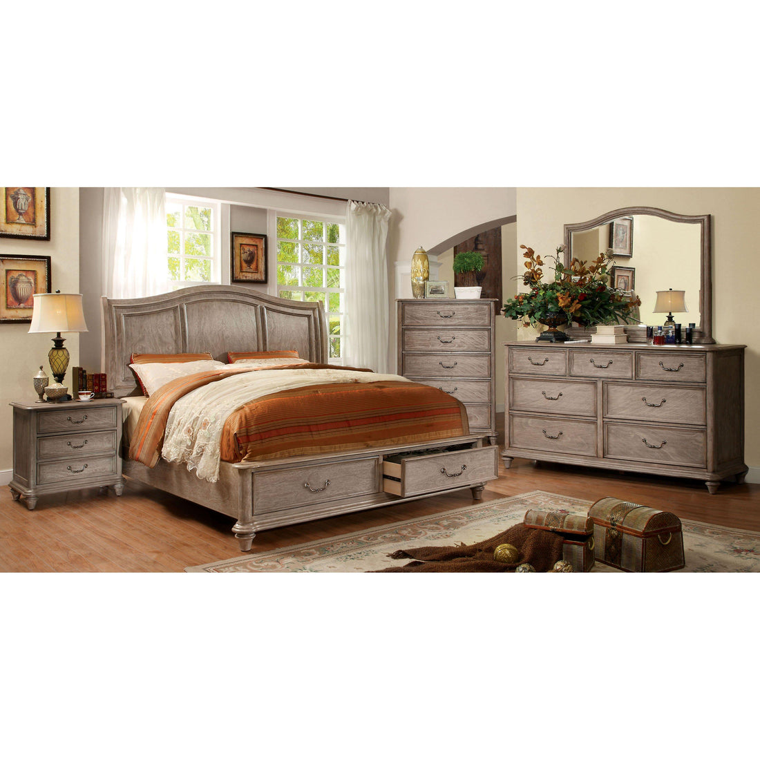  Furniture of America Belgrade II CM7613 6 pc Queen Panel Bed Set with Storage IMAGE 1
