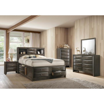  Crown Mark Emily B4275 7 pc Queen Bookcase Bedroom Set IMAGE 1