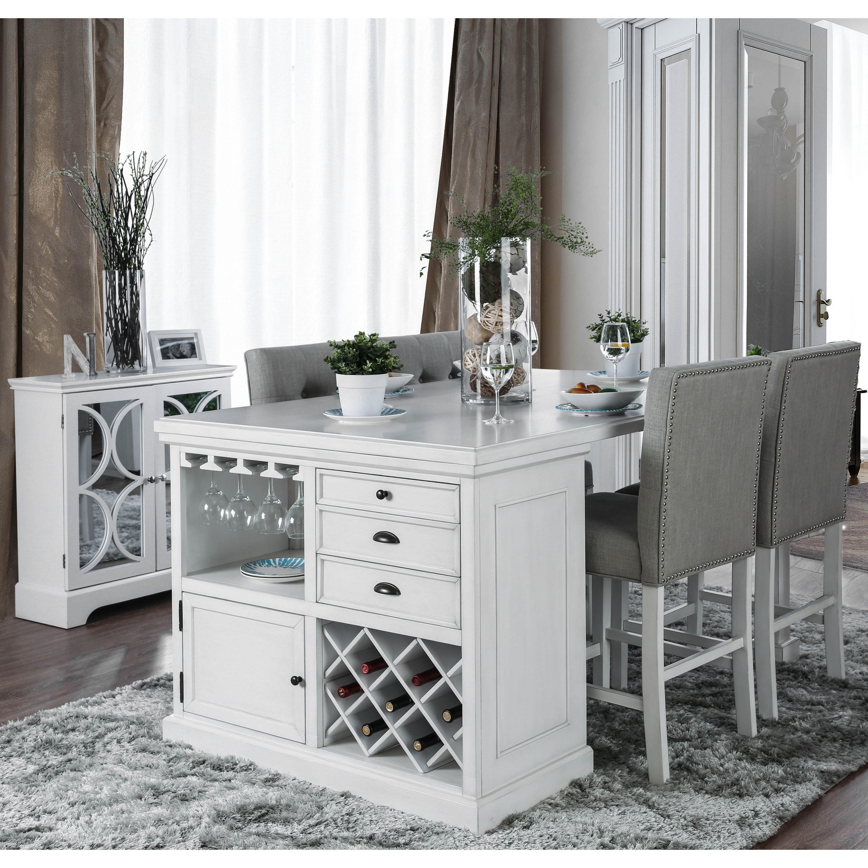  Furniture of America Sutton CM3390PT-5PC 5 pc Counter Height Dining Set IMAGE 3