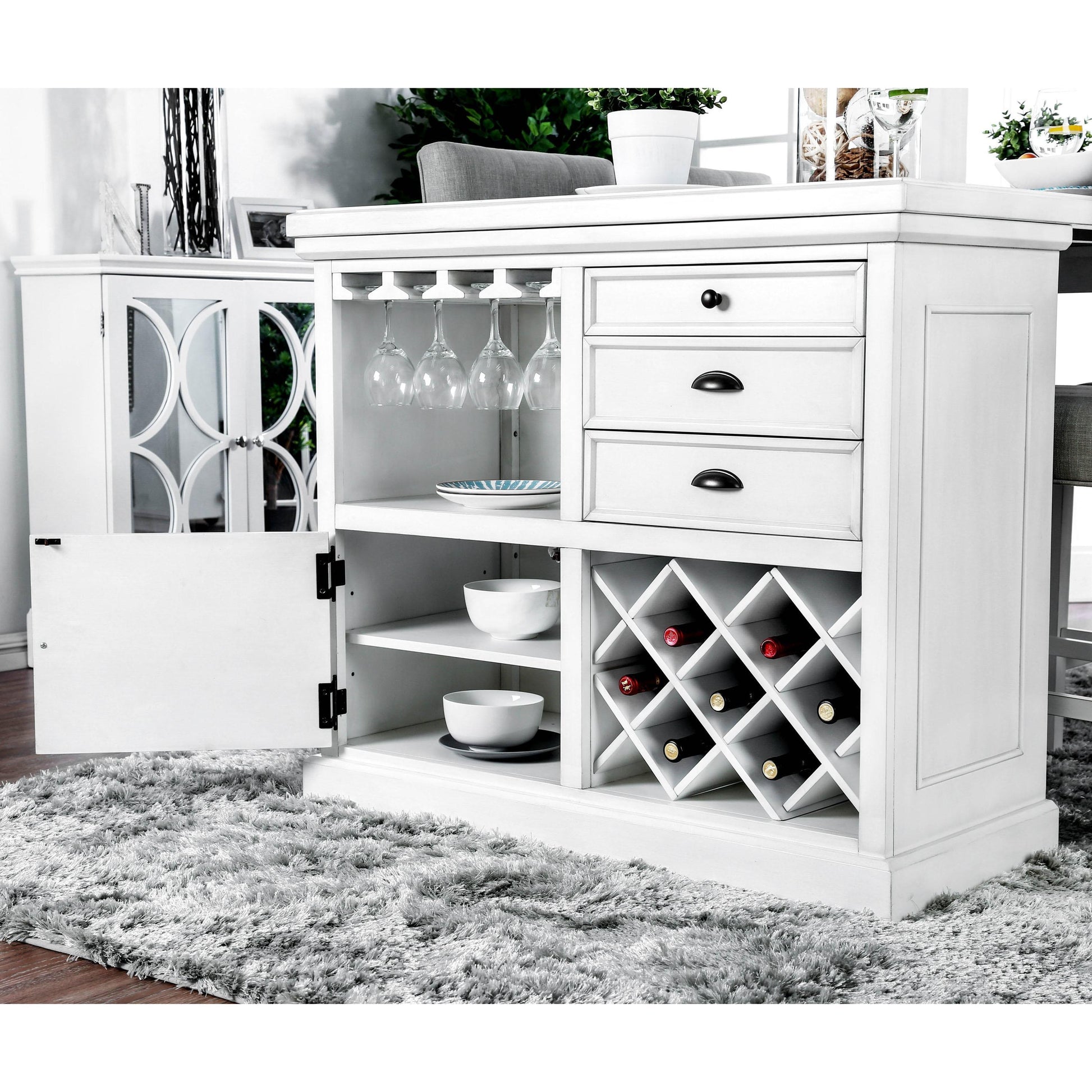  Furniture of America Sutton CM3390PT-5PC 5 pc Counter Height Dining Set IMAGE 4