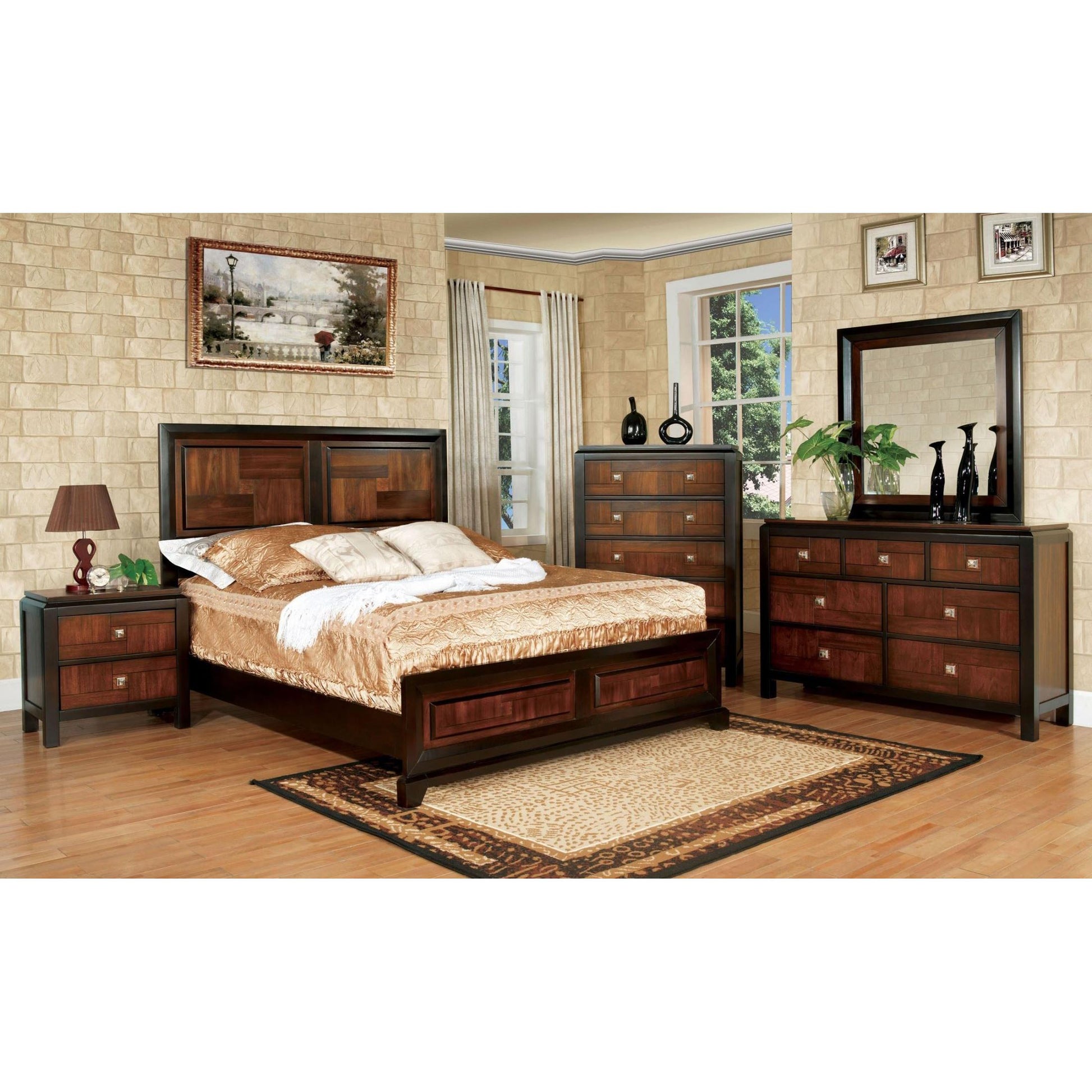  Furniture of America Patra CM7152Q 6 pc Queen Panel Bedroom Set IMAGE 1