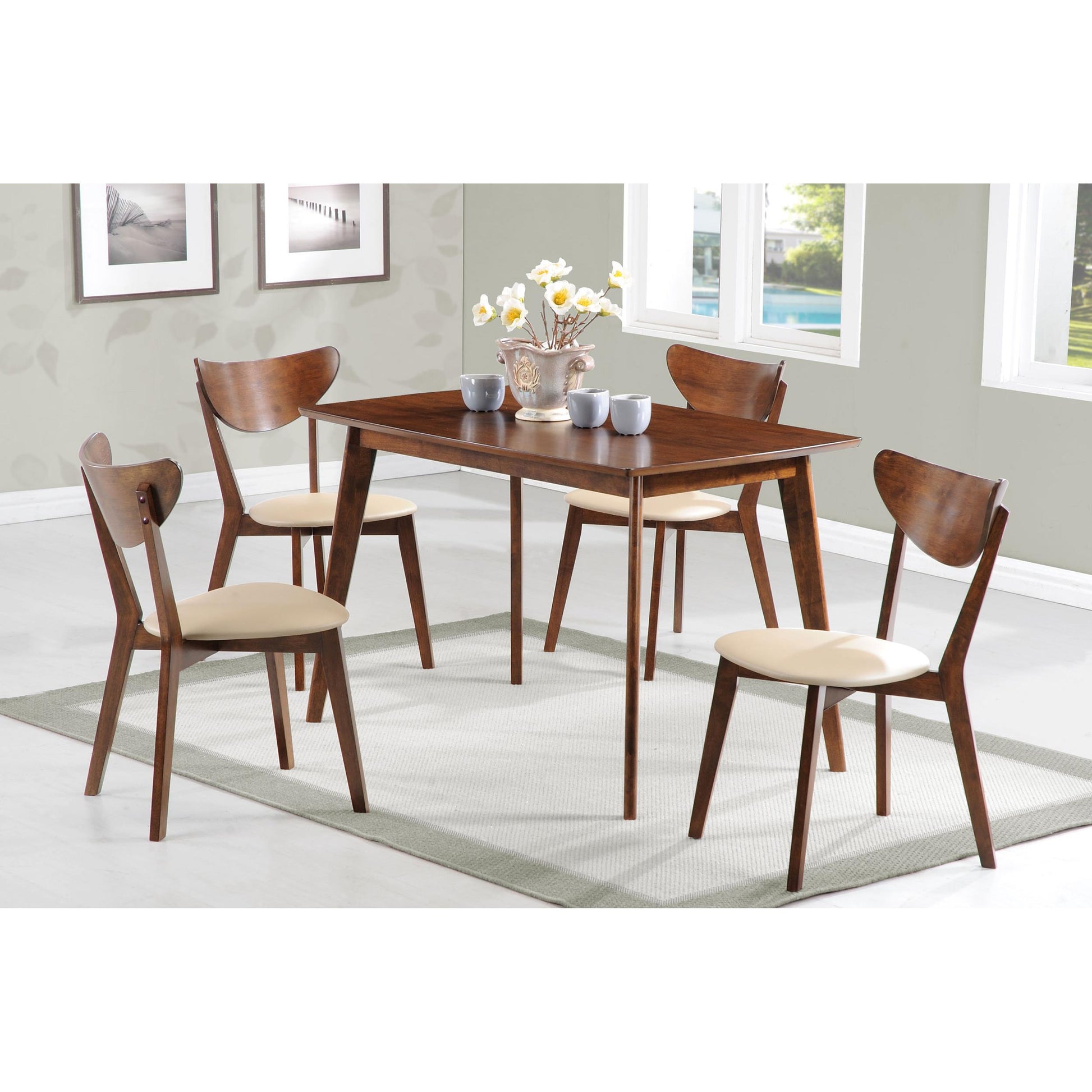  Coaster Furniture Kersey 103062 Wood Dining Side Chair - Chestnut (Set of 2) IMAGE 10