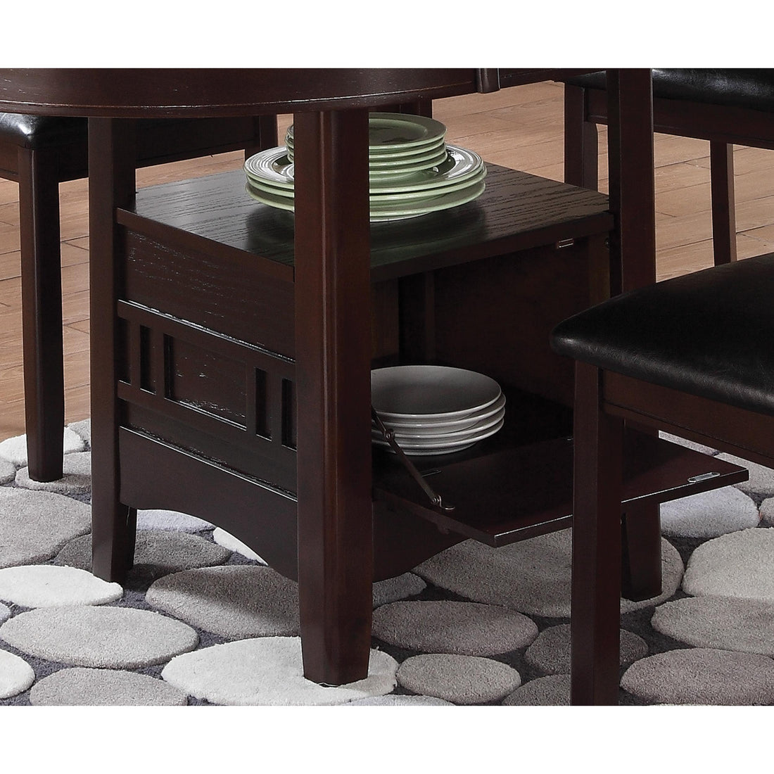  Coaster Furniture Lavon 102671 Oval 60-inch Extension Leaf Dining Table - Espresso IMAGE 1