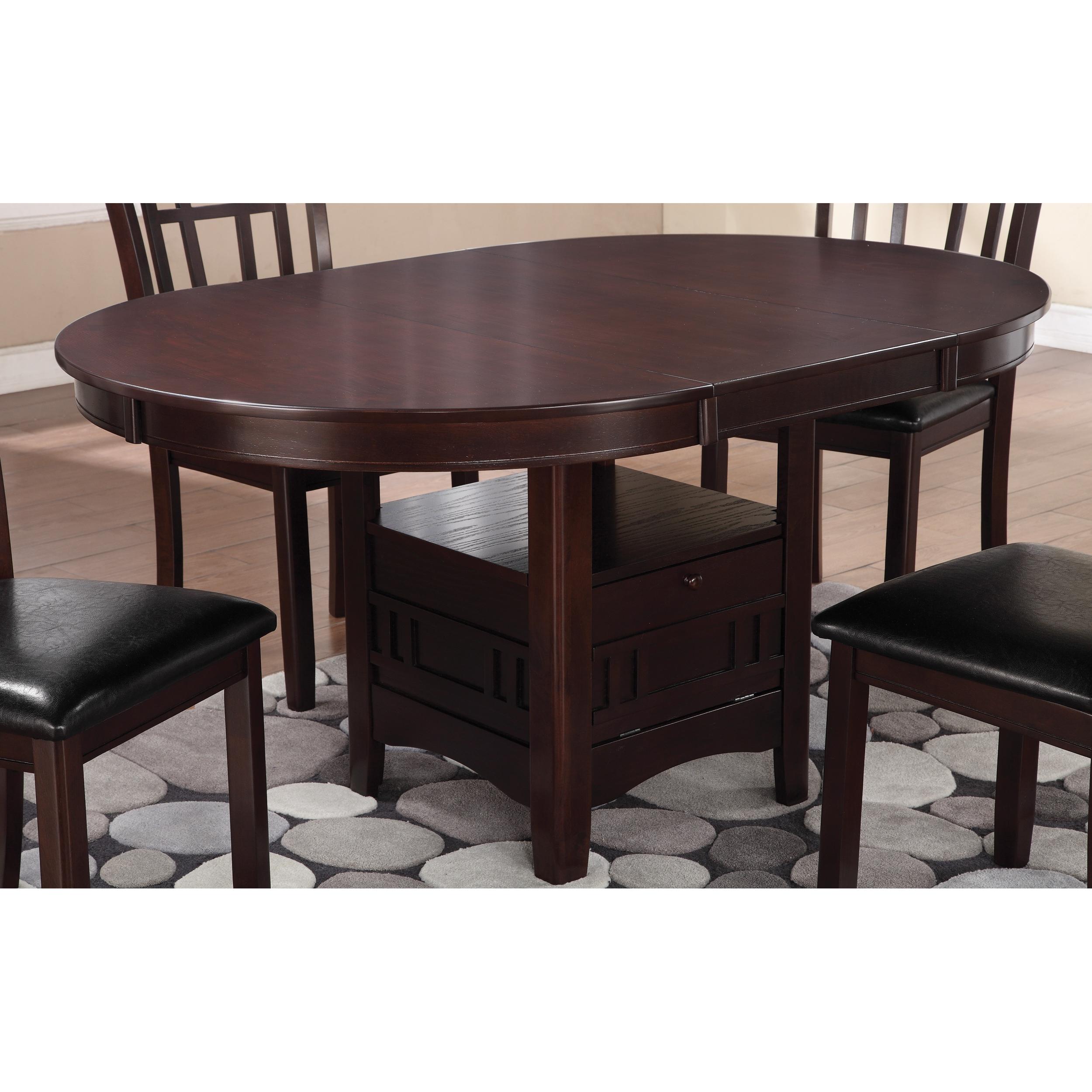  Coaster Furniture Lavon 102671 Oval 60-inch Extension Leaf Dining Table - Espresso IMAGE 4