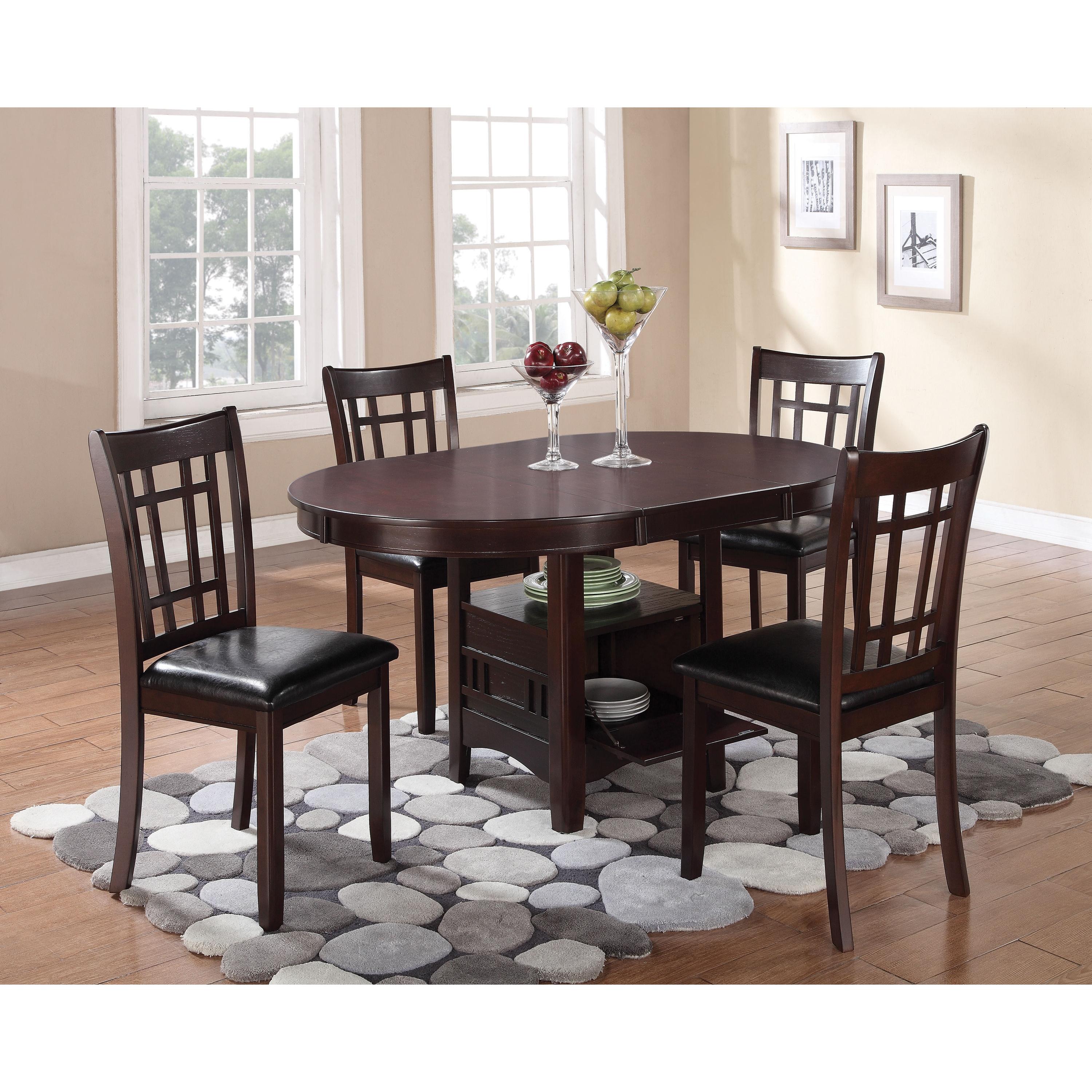  Coaster Furniture Lavon 102671 Oval 60-inch Extension Leaf Dining Table - Espresso IMAGE 5