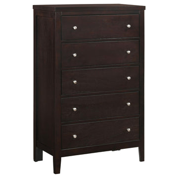  Coaster Furniture Carlton 202095 5-Drawer Bedroom Chest - Cappuccino IMAGE 1