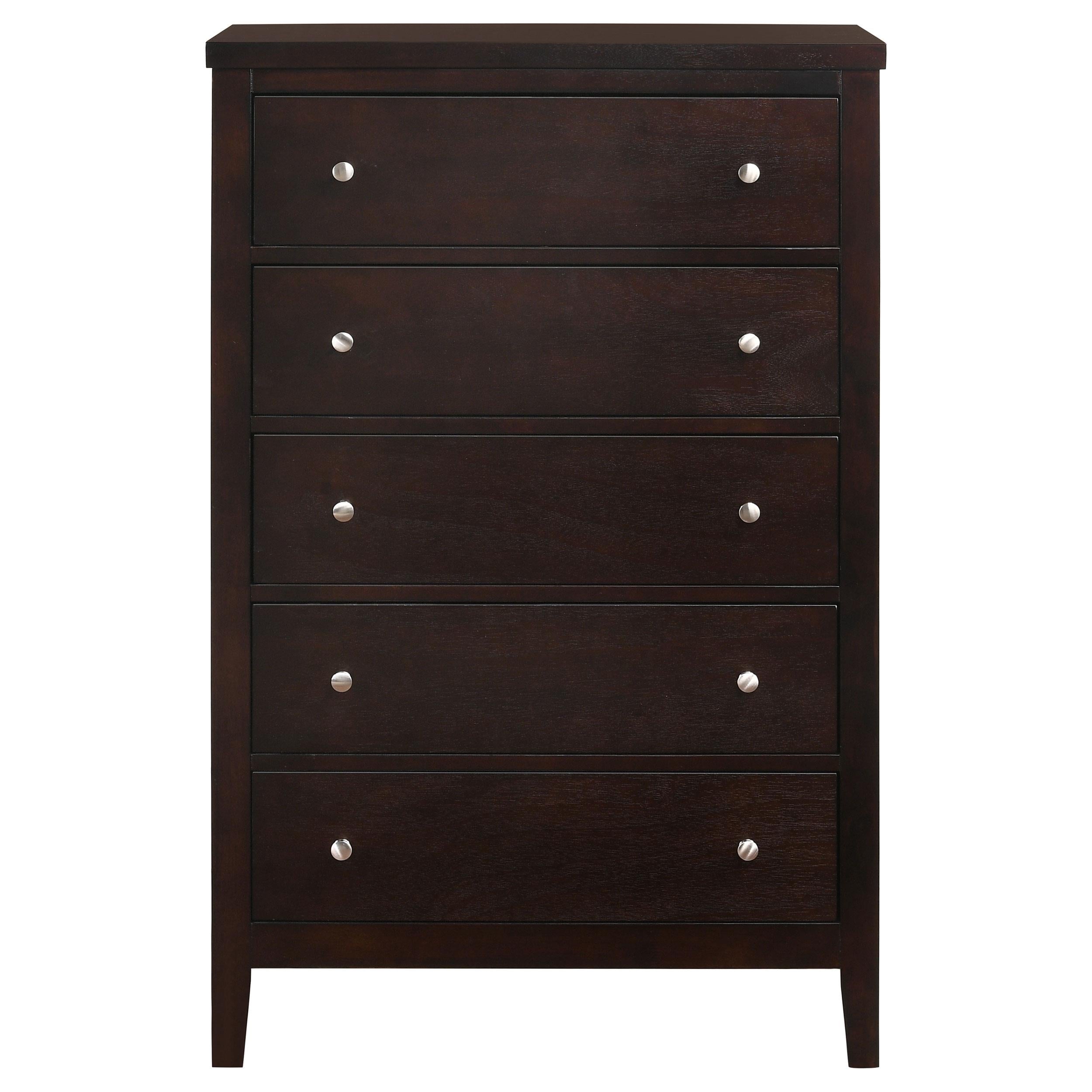  Coaster Furniture Carlton 202095 5-Drawer Bedroom Chest - Cappuccino IMAGE 2