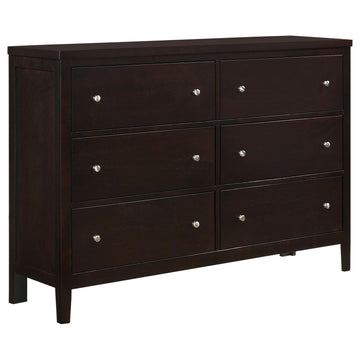  Coaster Furniture Carlton 202093 6-Drawer Dresser - Cappuccino IMAGE 1