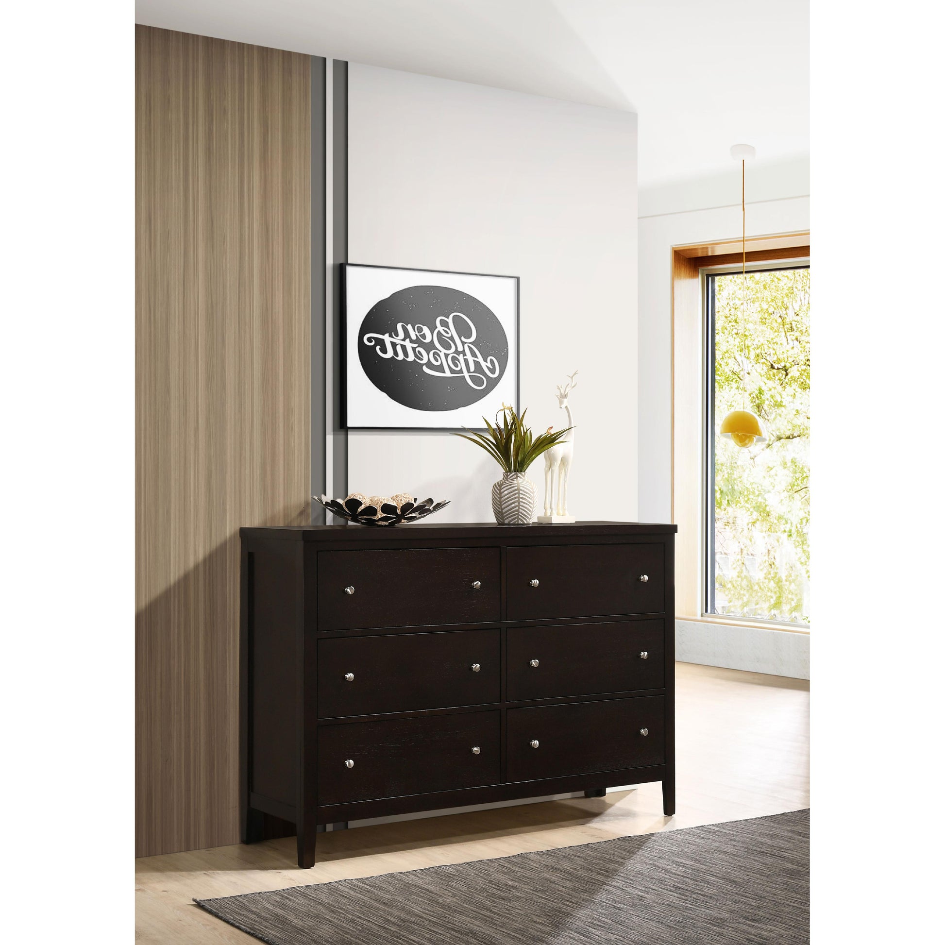  Coaster Furniture Carlton 202093 6-Drawer Dresser - Cappuccino IMAGE 9
