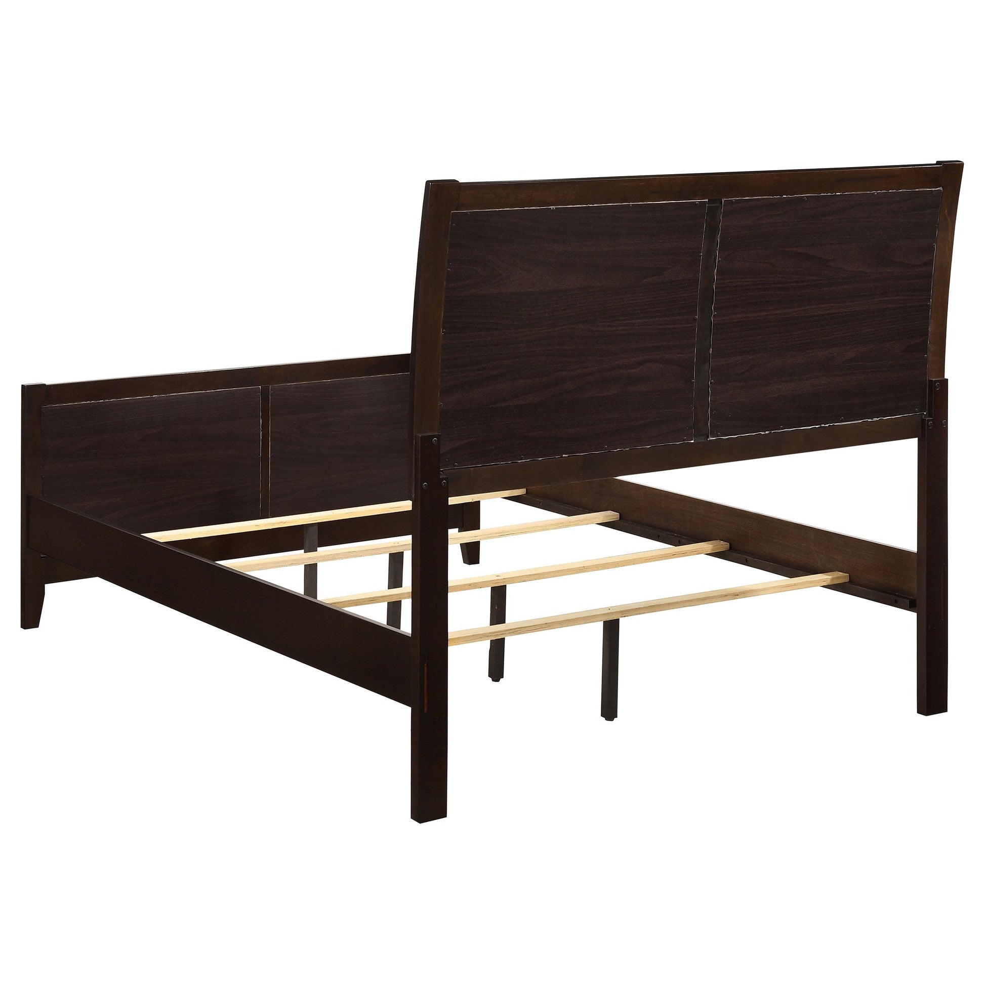  Size_Queen  -- Carlton 202091Q Wood Queen Panel Bed - Cappuccino IMAGE 3