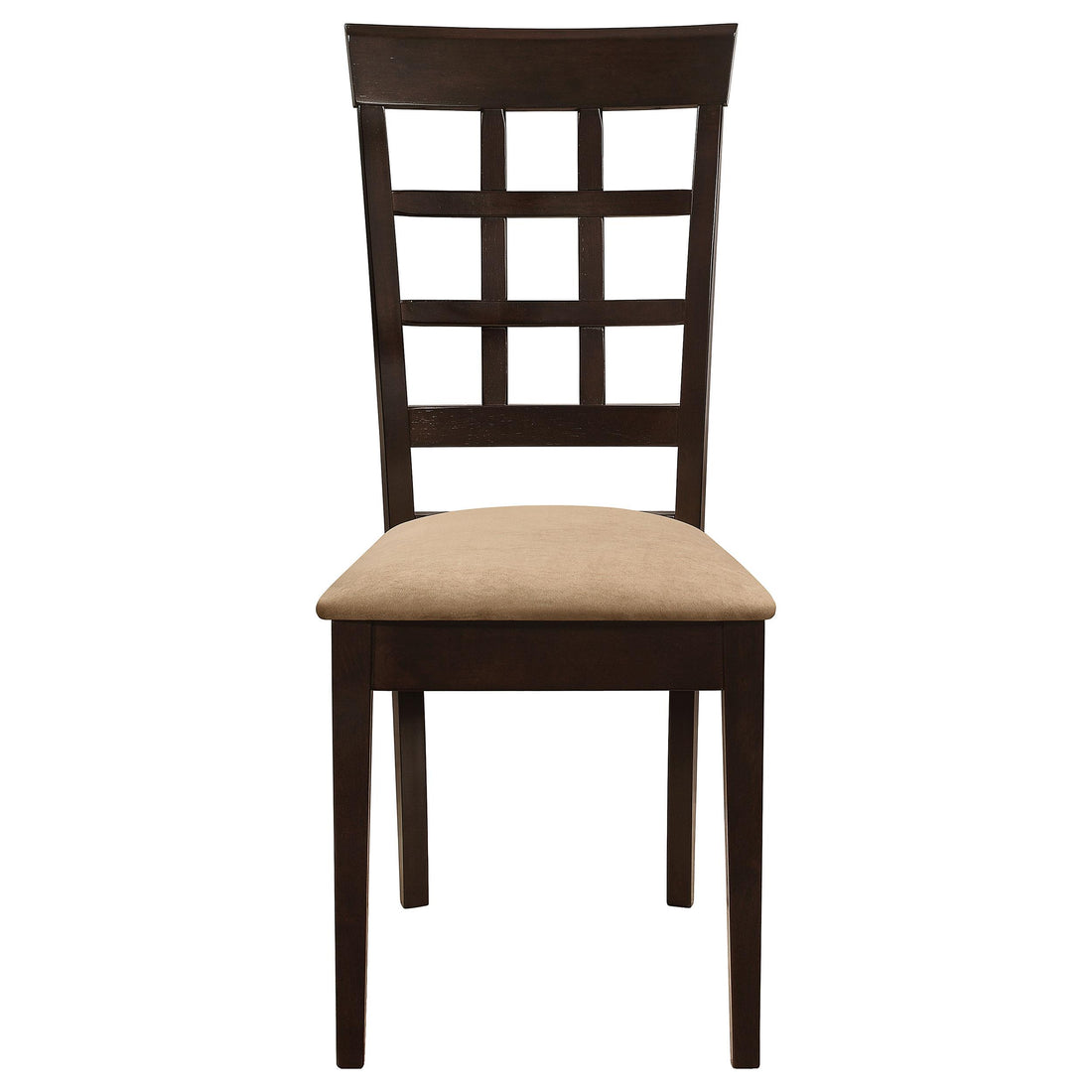  Coaster Furniture Gabriel 100772 Lattice Back Dining Side Chair - Cappuccino (Set of 2) IMAGE 1