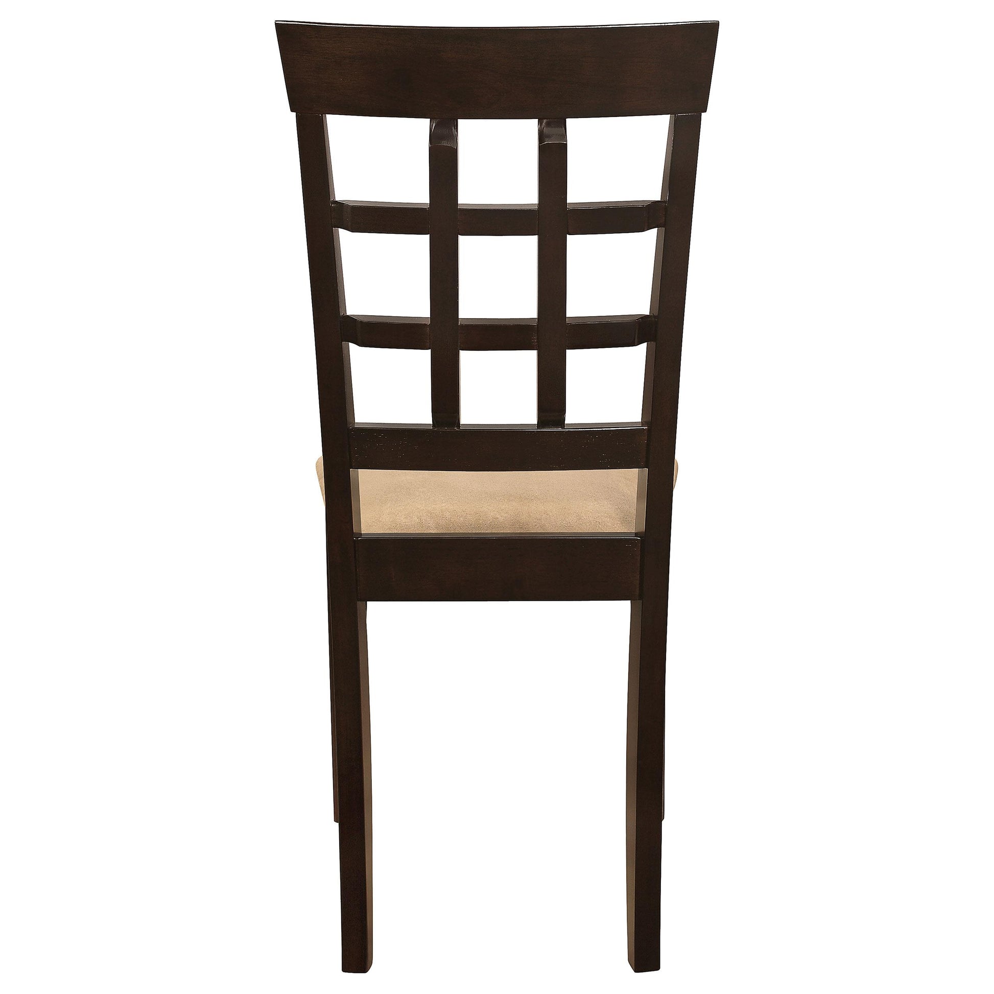  Coaster Furniture Gabriel 100772 Lattice Back Dining Side Chair - Cappuccino (Set of 2) IMAGE 6