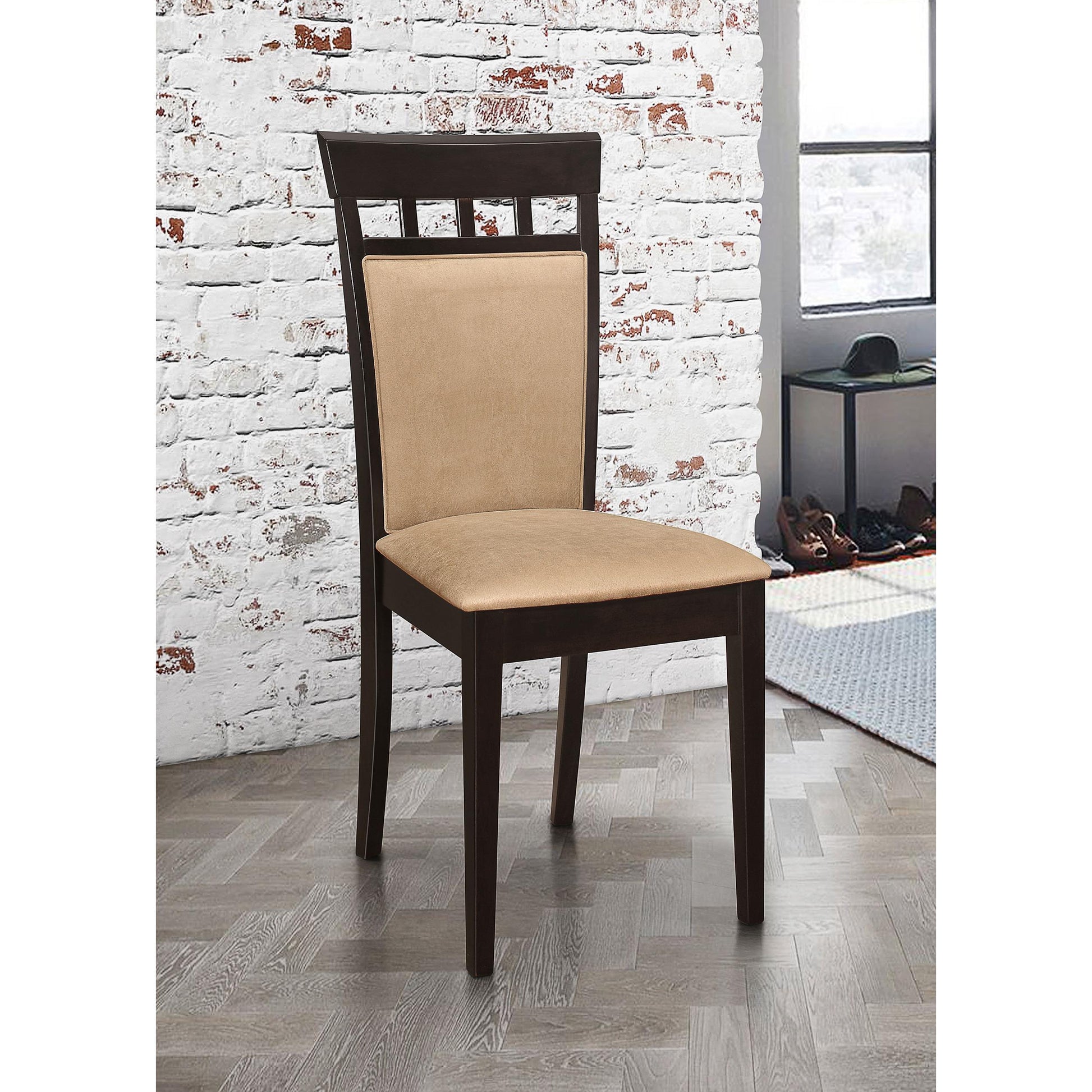  Coaster Furniture Gabriel 100773 Closed Back Dining Side Chair - Cappuccino (Set of 2) IMAGE 9