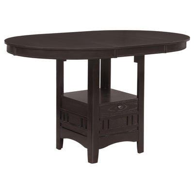  Coaster Furniture Lavon 102888 Oval 60-inch Extension Counter Dining Table - Espresso IMAGE 1