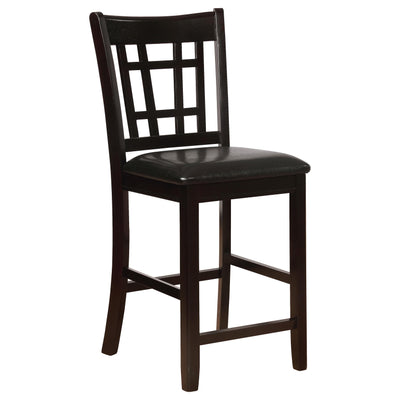  Coaster Furniture Lavon 102889 Wood Counter Chair - Black and Espresso (Set of 2) IMAGE 1