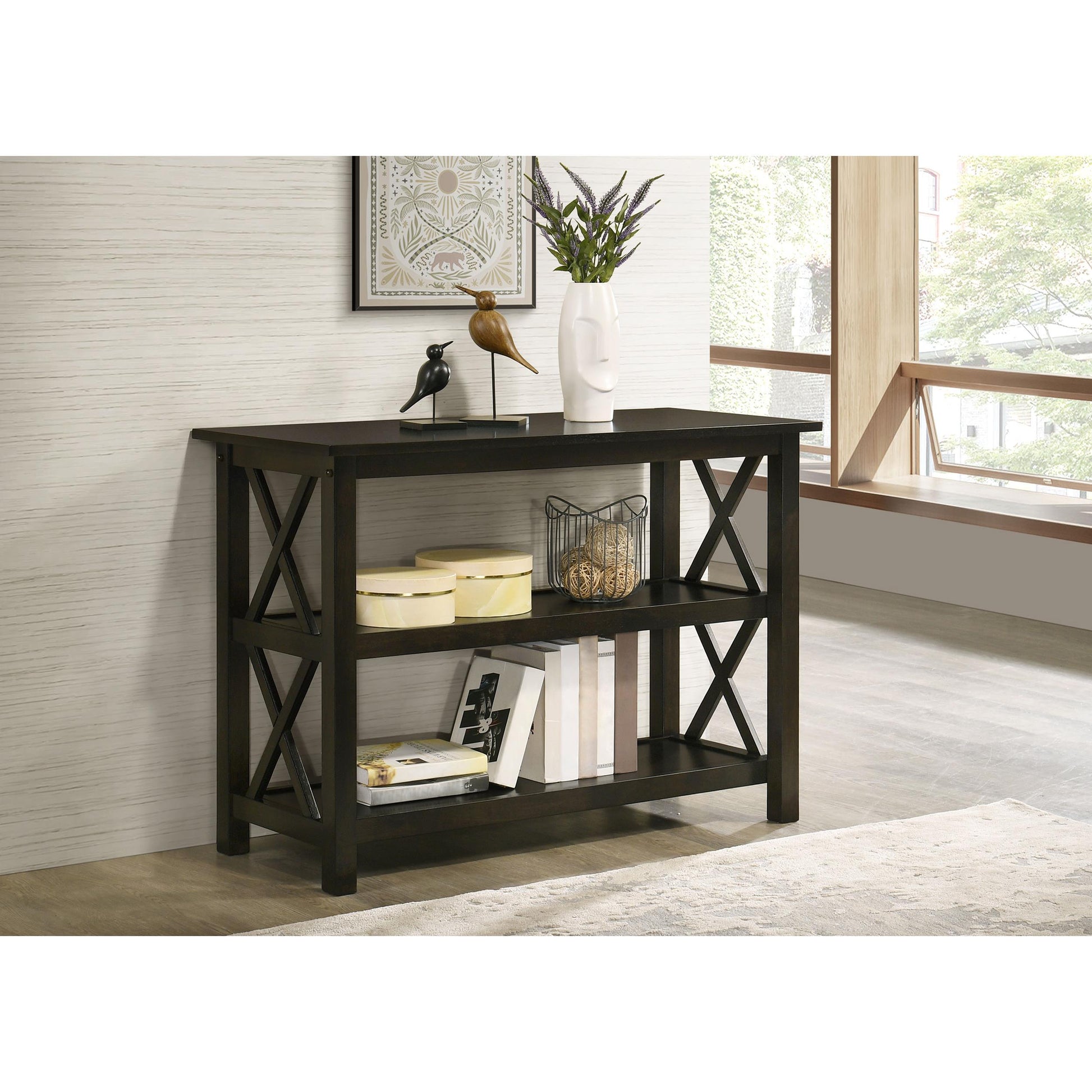  Coaster Furniture Rachelle 5910 2-shelf Wood Entryway Console Table - Deep Merlot IMAGE 5